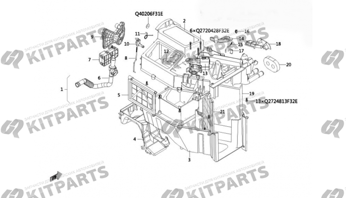 Корпус отопителя Haval