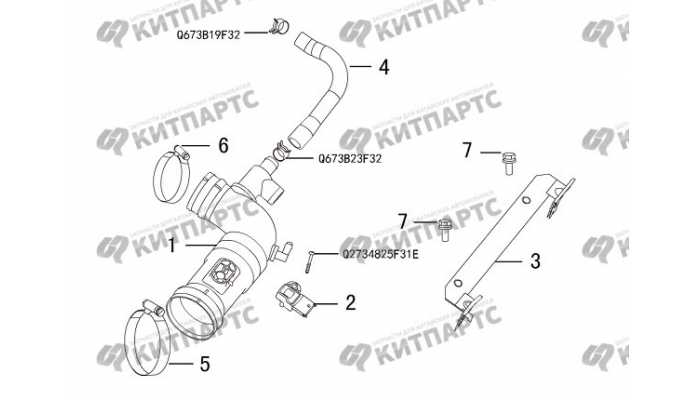 Патрубок воздушного фильтра 4G63T Great Wall DW Hower H3